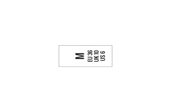 Size label for clothes Model TC-M227